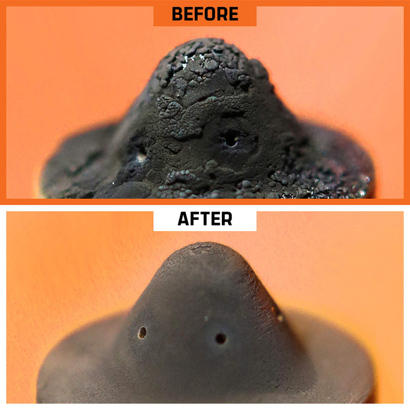Injector deposits before and after